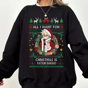 Katsuki Bakug0 Christmas SweatShirt, My Heroes Academiaa SweatShirt, MHA Christmas Tee, Gift For Fan, For Men, For Women, Streetwear