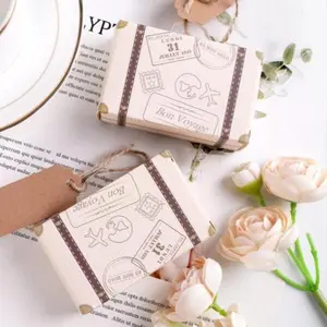 Mini Luggage Candy Box Gift Packaging Box with Hemp Rope Tag, Perfect for Baking and Gifts, Stylish and Functional Design