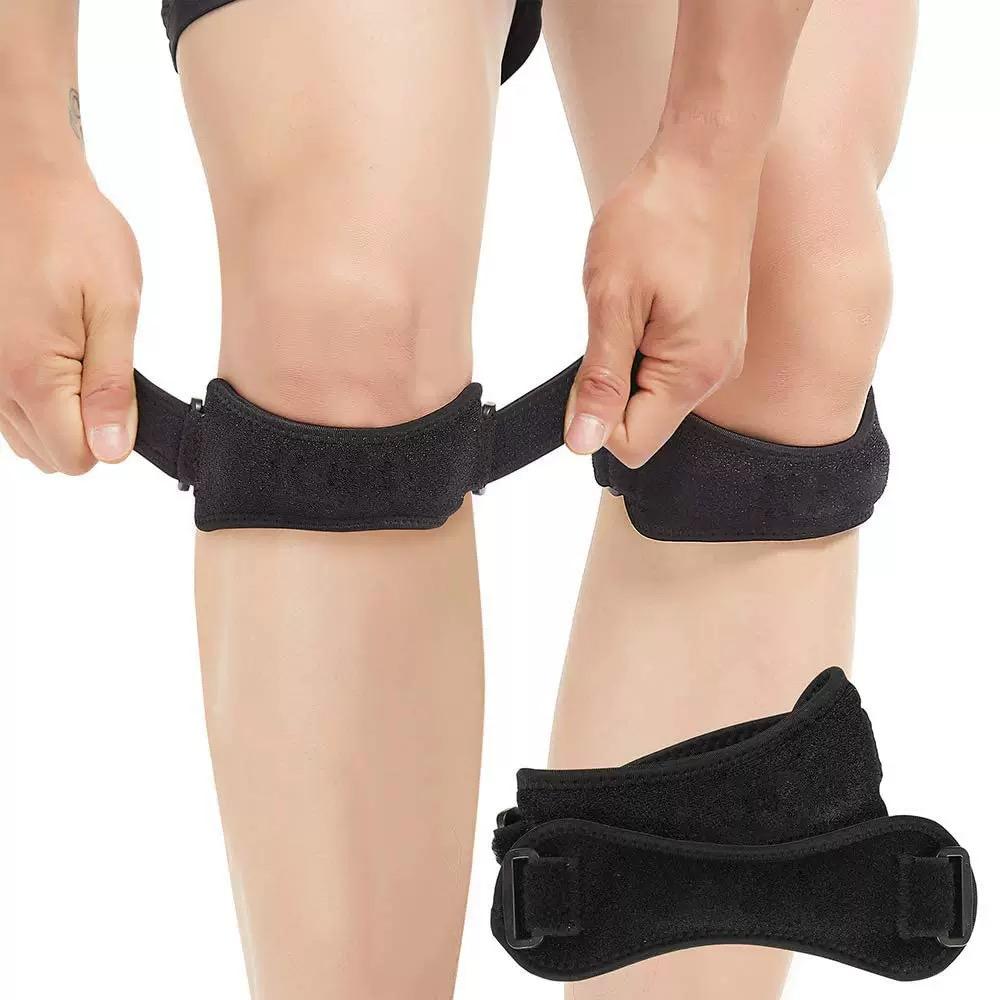 Knee Support Patella Strap - Adjustable Breathable Non-slip Suitable for Running Hiking Football Basketball Suitable for Sports and Casual Wear Unisex Design Hiking Gear