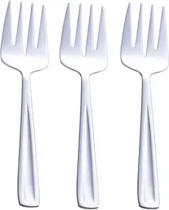Stainless Steel Large Serving Fork Set, 9.5-inch Big Serving Fork for Party, Banquet, Buffet, Dishwasher Safe, Set of 3