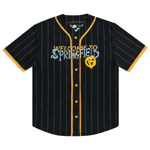 The Simpsons Men's Baseball Jersey - Homer, Bart, Lisa, Krusty the Clown