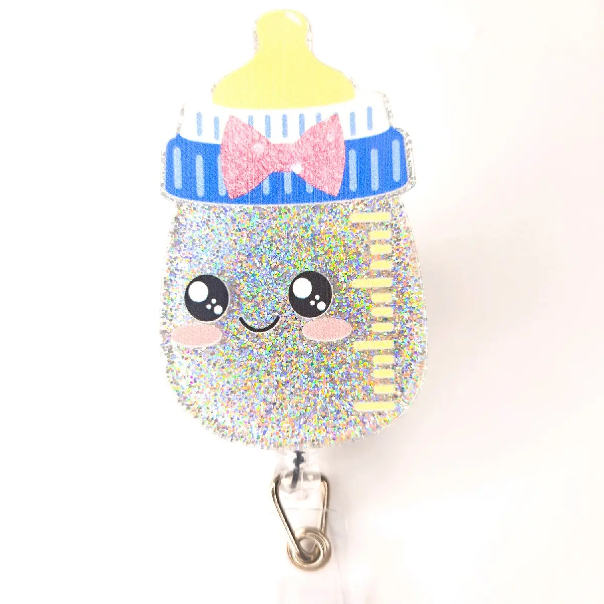 Baby bottle - badge reel - badge holder - retractable badge holder - identification holder - baby bottle reel - NICU reel - alligator clip - L&D badge holder - healthcare worker - cute gift - new parents reel - nurse reel