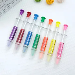 Creative Syringe Shaped Set of 3 Pens, 0.5mm Multi-Purpose Writing Instruments for Students & Professionals, Unique Fun Office Gift
