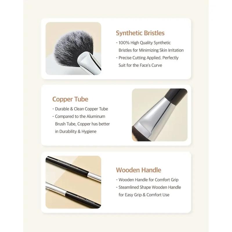 Liquid Foundation Flat brush | Korean Makeup brush with Super Micro brush | studio quality makeup tools Liquid Foundation Flat brush | Korean Makeup brush with Super Micro brush | studio quality makeup tools