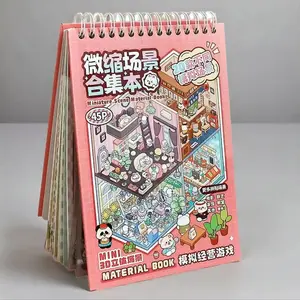 A 3D miniature scene sticker collection album — includes 20 scene cards and tweezers. Anime design sticker set, a 3D DIY decorative sticker album with gift wrapping. Makes a fun gift, great for art stickers and scrapbook craft projects.