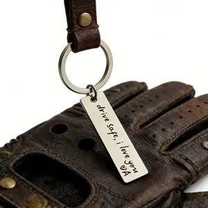 Drive Safe Keychain Personalized Engraved 'I Love You' Gift for Husband Boyfriend or Brother Stainless Steel Car Accessory Compact & Durable Practical Accessory