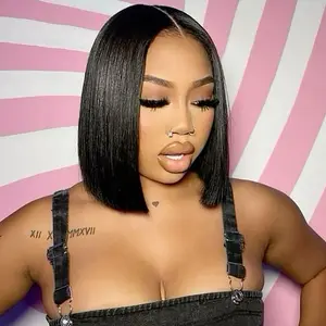 【Upgrade Drawstring】Alipearl Hair Glueless Bob Wig Short Straight Ready To Go 7x5 Lace Closure Bob Wigs Pre Cut Lace Closure TikTokShopBlackFridayDay