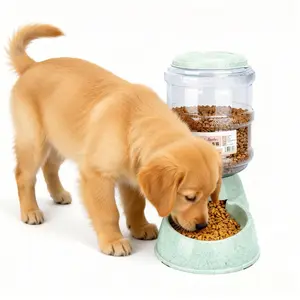 3.8L Large Capacity Gravity Pet Feeder Automatic Food Water Bowl Dispenser for Cats Dogs No-Mess Pet Feeding Watering Accessory