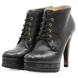 Pre-owned CHANEL Others Small Leather Goods Leather High Heel Boots
