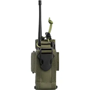 L-HPS008  MOLLE Radio Pouch - Universal Walkie Talkie Holster for Duty Belt & Vest, Tactical Radio Holder for Baofeng, Motorola