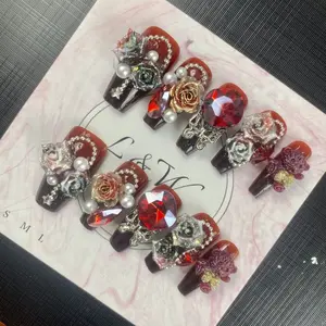 Press-On Nails with Adhesive Tabs for Easy Application and Removal Reusable and Gentle on Nails Perfect for Beginners or Short-Term Wear