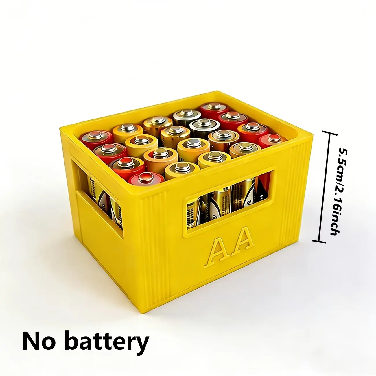Large Capacity Battery Storage Box, Retro Beer Crate Design, Holds 20/30 Aa Aaa Batteries, Stackable, Christmas & Halloween Gift