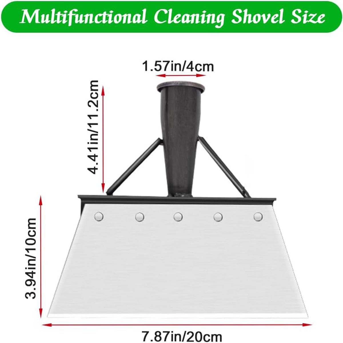 Heavy-Duty Multifunctional Garden Flat Shovel, Stainless Steel Snow & Ice Scraper, Long Handle Weeding Tool for Lawn Edging, Snow Removal and Garden Cleaning Heavy-Duty Multifunctional Garden Flat Shovel, Stainless Steel Snow & Ice Scraper, Long Handle Weeding Tool for Lawn Edging, Snow Removal and Garden Cleaning