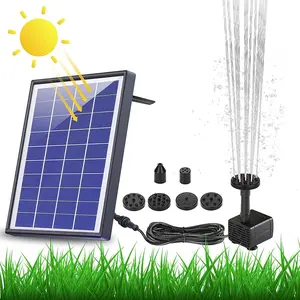 2025 New outdoor solar-powered bird bath fountain pump,AISITIN 6.5W Solar Water Fountain Upgraded Solar Pond Pump with 4 Fountain Styles for Garden Bird Bath Pond & Fish Container Solar Floating Fountain Pump,IPX8 waterproof
