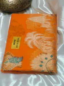 Orange Color Jimmy Chu Silk Saree