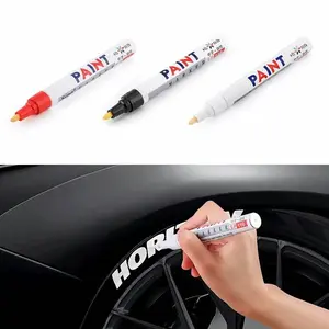 1 Piece Car Paint Pen Waterproof Car Wheel Tire Oily Painting Mark Pen Auto Rubber Tyre Tread CD Metal Permanent Paint Marker Paint Pens Markers