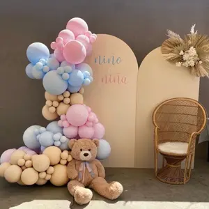 95pcs Pastel Pink Blue Balloons Garland Arch Kit, Gender Reveal Theme Party Decoration Balloon, Birthday Baby Shower Christening Celebration Gatherings Decor