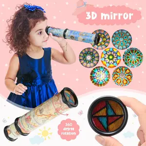 Vintage Map Kaleidoscope: Rotating Sensory Toy for Kids | Spark Creativity & Visual Exploration