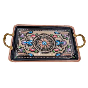 Turkish Handmade Copper Serving Tray 80011