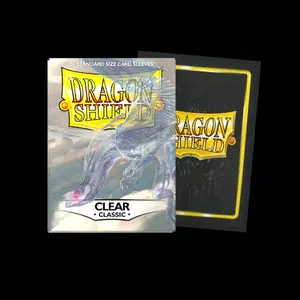 Dragon Shield 100 Clear Classic Sleeves Standard Size 63x88 mm See-Through Protection for MTG Pokémon Lorcana Flesh and Blood