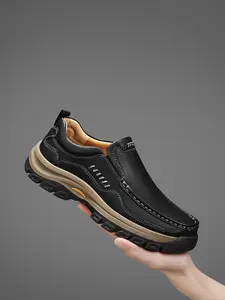 Men's Handmade Fashion Loafers, Trendy Low-Top Flat Casual Shoes, Suitable for Office Outdoor Sports Driving, Comfortable Durable Anti-Slip