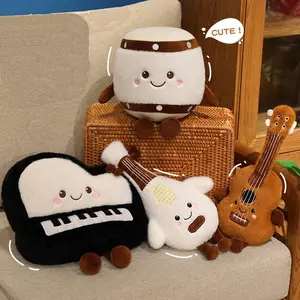 Cute Plush Guitar Pipa Piano Guzheng Instrument Ornament, Portable Musical Instrument Decoration, Adorable Doll Hanging Piece