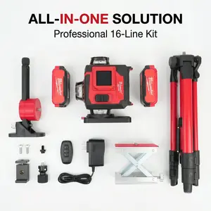 Milwaukee 16 Line Laser Level Kit 2026 With Battery Charger Construction Alignment Tool pop easy