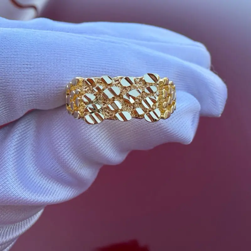 Gold-Plated Nugget Rings for Daily Wear, Minimalist Fashion Jewelry for Women