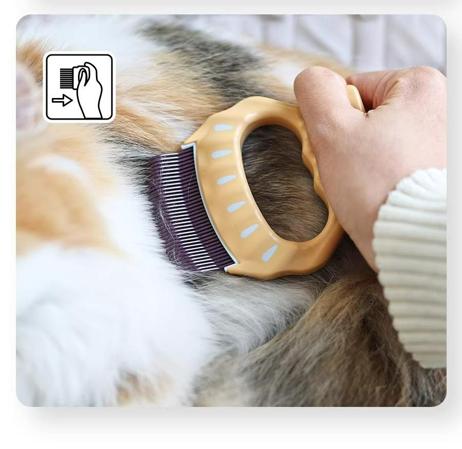 a Gentle, Flexible, Grooming Comb for Pets，Pet Grooming Brush for Dogs, Cats & Rabbits | Effortless Deshedding Tool to Remove Loose Fur
