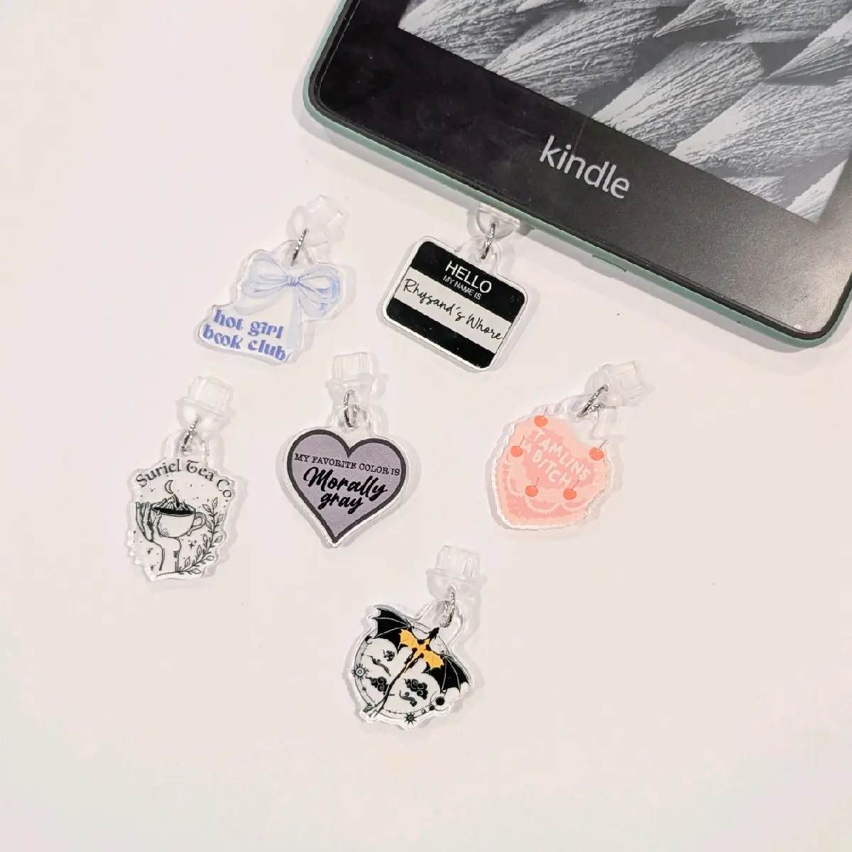 XOXO Tale Kindle Charms Dust Plug for USB C + Micro USB - Phone and Electronics Accessory