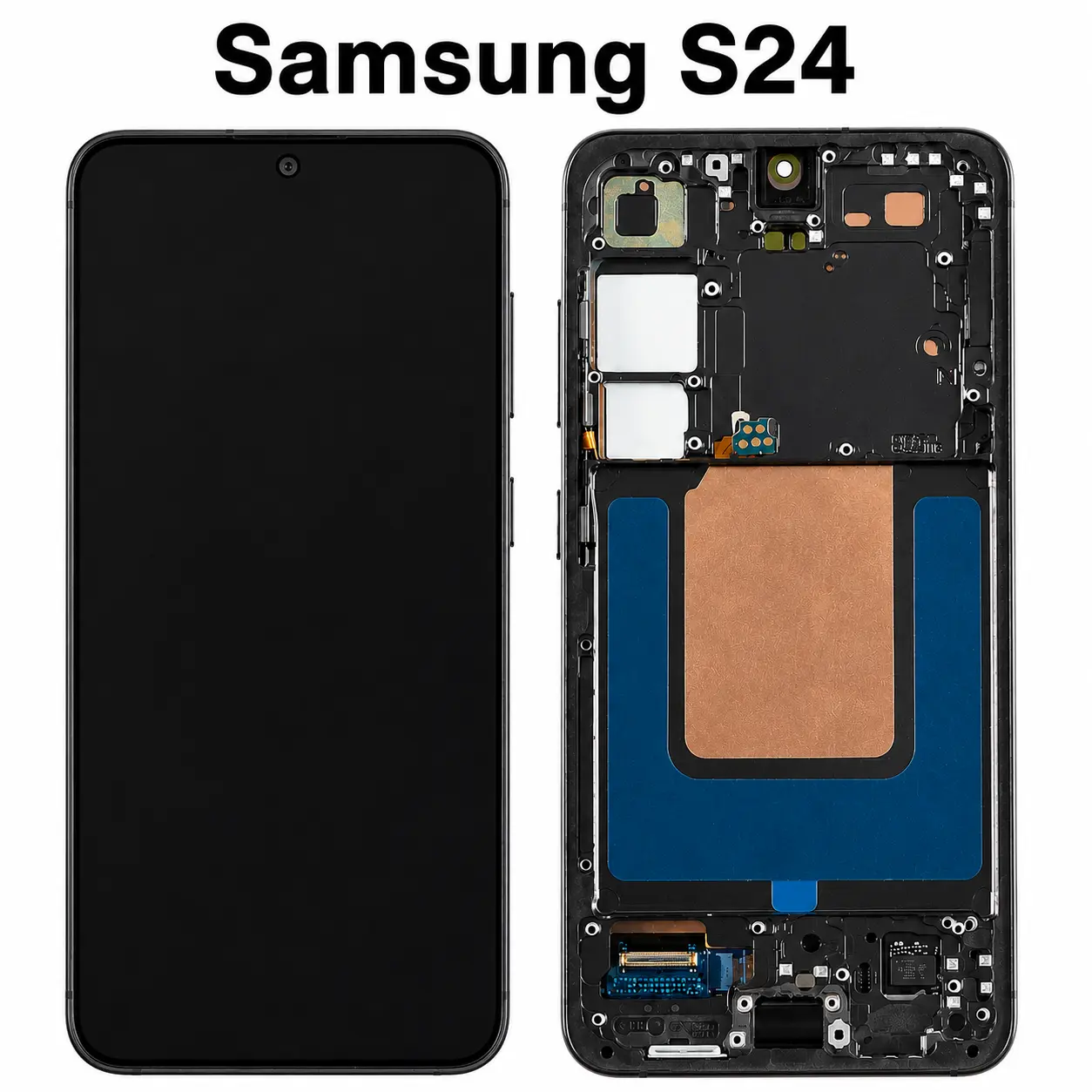 For Samsung Galaxy S24 OLED LCD Touch Screen Digitizer Display Frame
