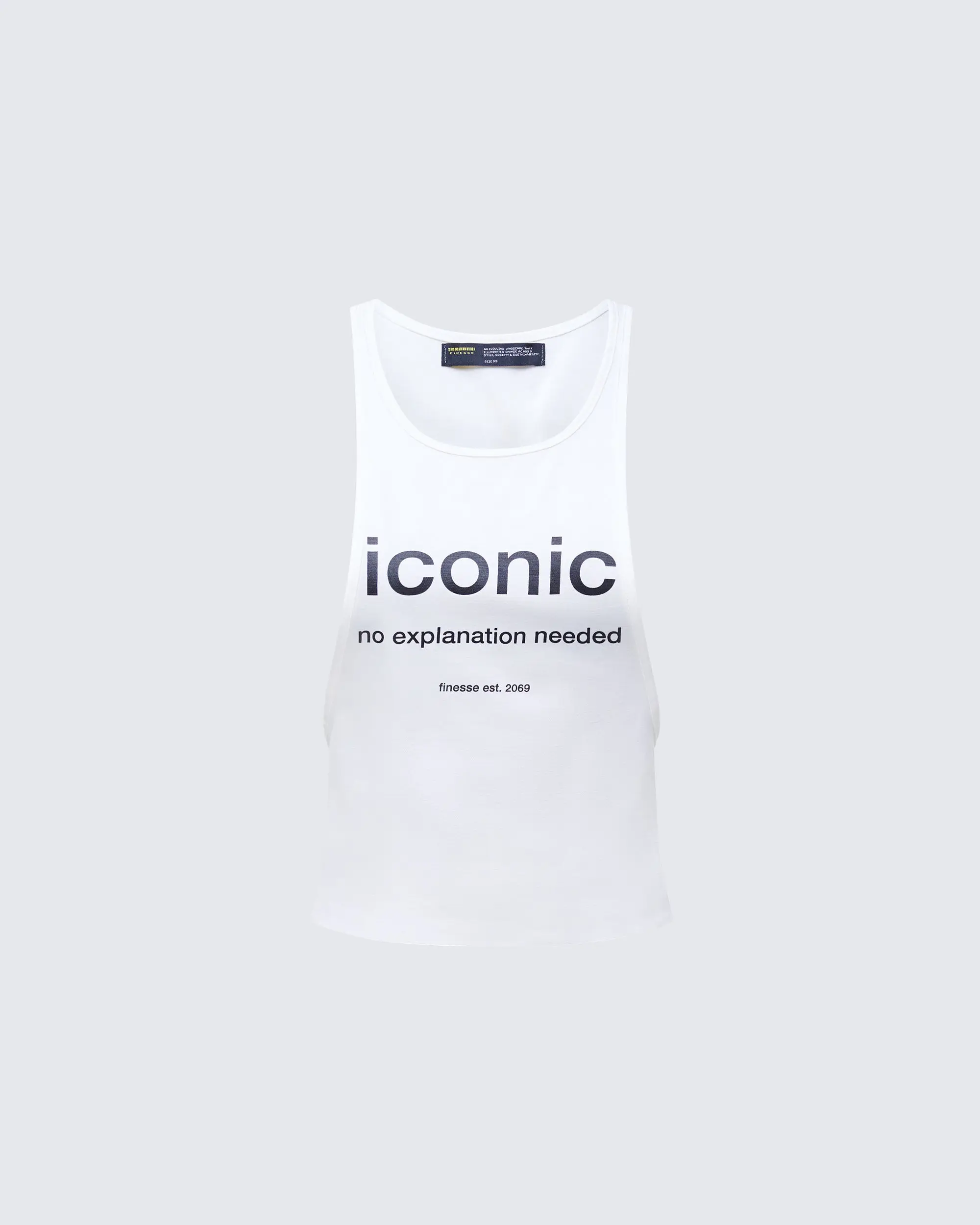 Dido White Cutaway Graphic Tank