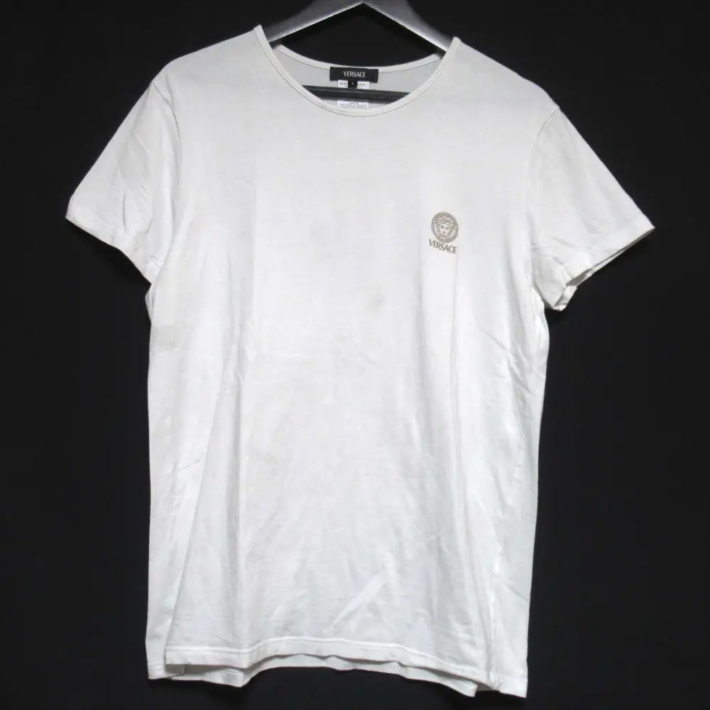 Pre-owned VERSACE Cotton Small Leather Goods Medusa Print T Shirt