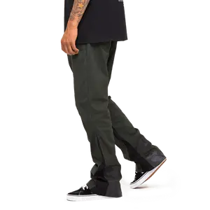 Spiral Flare Chinos Green Black