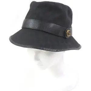 Pre-owned GUCCI Cotton Small Leather Goods GG Canvas Polyester Bucket Hat