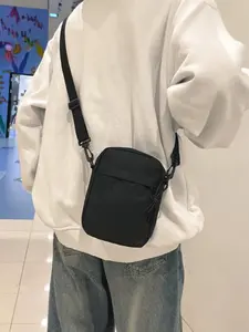 New Couple Small Square Bag, Simple and Versatile Shoulder Crossbody Bag, Unisex Lightweight Phone Bag, Fashionable and Practical Accessory