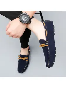 Men's Fashion Bow Loafers, Lazy Slip-On, Outdoor Sports, Big Size Casual Bean Shoes, Suitable for Daily Wear