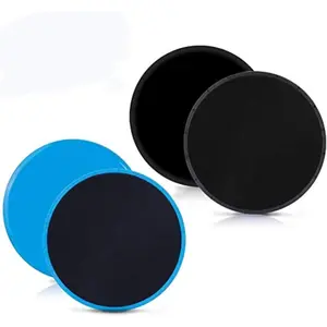 4 Pack Dual Sided Gliding Discs Core Sliders for Carpet Hard Floors Core Fitness Training Full Body Workout for Gym Home Travel Black and Blue