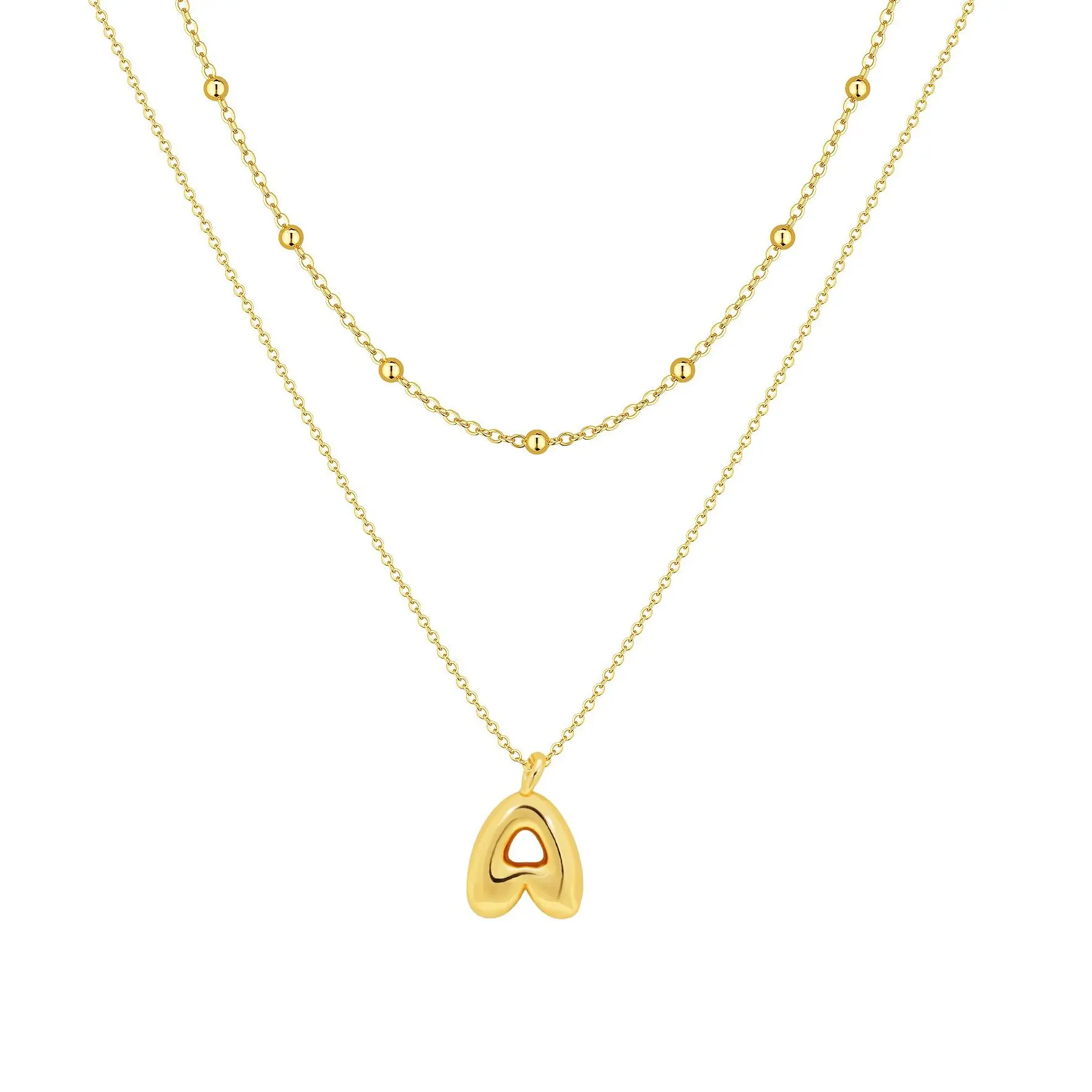 Tewiky Fashion Alphabet Initial Necklace for Women - Cubic Zirconia Decor, Daily Wear Fashion Accessory, Trendy All-Match Exquisite Costume Jewelry, Valentines Day Meaningful Gifts