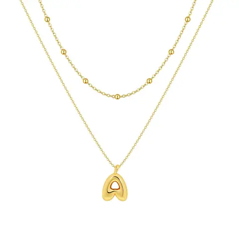 Tewiky Women's High-Quality Plated Brass Gold-Plated Geometric Letter Initial Pendant Necklace - Cubic Zirconia Decor, Adjustable-to-Preferred-Length Long Chain, Metal Coating, Casual Daily Wear Fashion Accessory, Birthday Gift with Jewelry Box