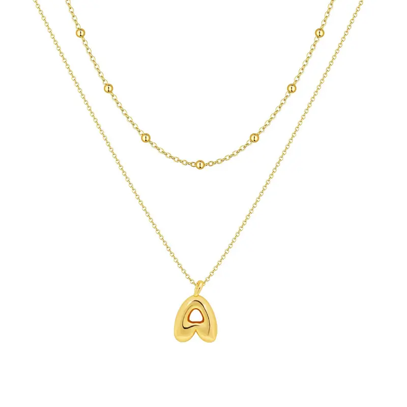 Tewiky Women's High-Quality Plated Brass Gold-Plated Geometric Letter Initial Pendant Necklace - Cubic Zirconia Decor, Adjustable-to-Preferred-Length Long Chain, Metal Coating, Casual Daily Wear Fashion Accessory, Birthday Gift with Jewelry Box