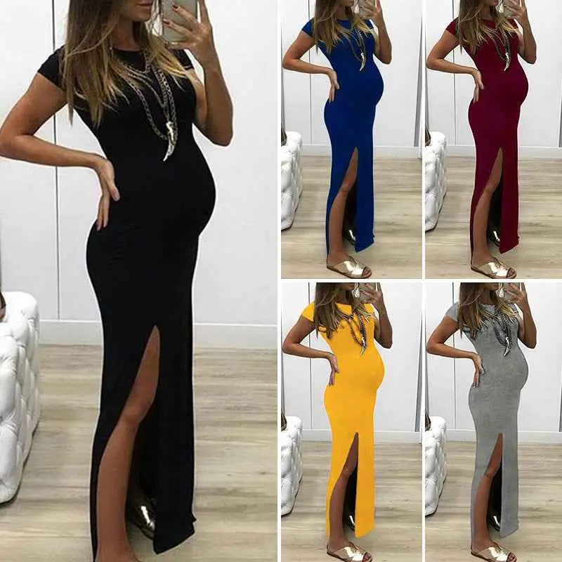 Cori's Retro Slit Maternity Dress