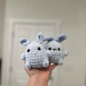 Hand crocheted chubby bunny