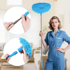 Extendable Microfiber Ceiling Fan Duster - Long Handle, Dust-Locking, Reusable & Machine Washable, Effortless Cleaning Brush for High Ceilings & Ceiling Fans, Ceiling Fan Cleaner