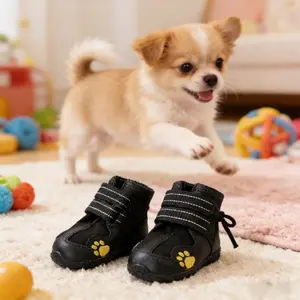 New Pet Shoes Set of 4, Anti-Slip Durable Waterproof Puppy Dog Boots, Comfortable Rain Shoes for Pets, Ideal for Outdoor Use