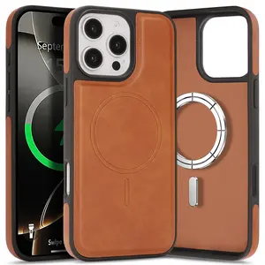 Premium Leather Phone Case for iPhone 16 Pro Max.Chic high-end leather finish with a soft matte touch and anti-fingerprint coating.Durable drop protection for iPhone 15 Pro 14 Pro.Enjoy a luxurious and comfortable grip every day.
