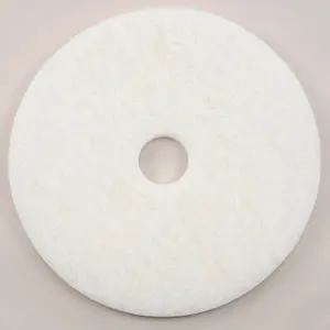 Global Industrial 641308WH 22 in. Polishing Pad - White - 5 Per Case