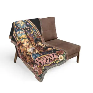 Stained Glass BRATZ blanket | Woven Tapestry Throw