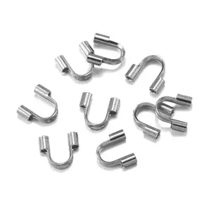 100pcs 304 Stainless Steel Wire Guards, Thread Protectors, Cable Thimbles, Hole ID Selections: 0.5mm/1mm/1.6mm