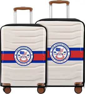 2 Pieces Thicken(0.5MM) Clear Luggage Cover Protectors 20/24 Inch PVC Luggage Covers for Suitcase - Waterproof Dustproof and Anti-Scratch Travel Suitcase Covers Case for Wheeled Luggage (Badge, 20+24)
